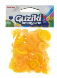 Brewis Dekorációs Gombok 40G Sárga MIX Brewis Méretben (BRW-86534)