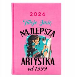 FunnyCase Naptár A5 2026 Rózsaszín Személyre szabott A Legjobb Művésznő *Dátum* (Kalendarz Najlepsza Artystka Różowy)