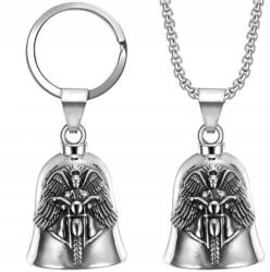 Motoros Csengő Guardian Bell Kulcstartó Nyaklánc Medál 2 Db