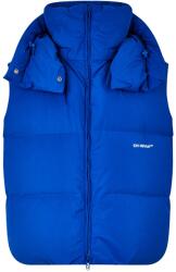 OFF WHITE Яке OFF WHITE Men's Off-White Bounce Down Hooded Short Puffer Jacket - Peacock/White