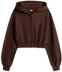 Tommy Hilfiger Суичър Tommy Jeans Women's Flag Full Zip Cropped Hoodie - Rich Brown