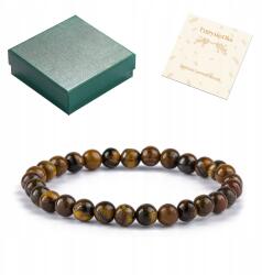 Női karkötő természetes kőből 6mm Univerzális 18cm Tigrisszem (TEL00050)
