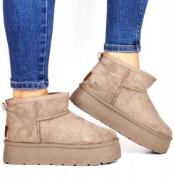 Evento Mukluki Rövid Alacsony Szárú Hótaposó Cipő Meleg Legdivatosabb Minta Bézs 41 (001-3 BEŻ)