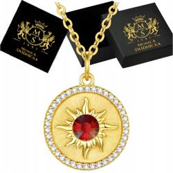Mennica Świdnicka Arany Nyaklánc Medál Cirkóniákkal Ezüst Ajándék Női Gravírozás