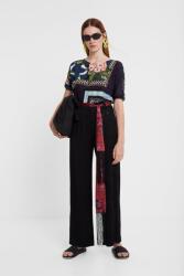 Desigual Fekete Csíkos Mintás Nadrág (34) (19WWPW16_2000)