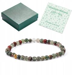  Női karkötő természetes kőből 4mm Univerzális 19cm Heliotrop (TEL00009)