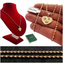 Golden Celebrity Arany Nyaklánc Szív 18K Kétoldalas Sebészeti Acél (Urodziny Imieniny Rocznice 50 mamy córki żony)