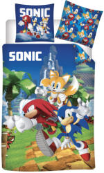 Brandmac Sonic a sündisznó gyerek ágyneműhuzat 100×135cm, 40×60 cm BRM013445 (BRM013445)