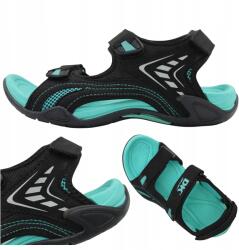 DK Női Szabadtéri Szandál Kényelmes Könnyű Nyárra Dk 3431 Blk/tur Méret 37 (3431BLK/TURQ)