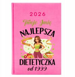 FunnyCase Naptár A5 2026 Rózsaszín Ajándék A Legjobb Dietetikusnak *Dátum* Perso (Kalendarz Najlepsza Dietetyczka Różowy)