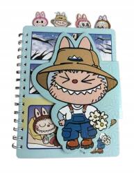  Labubu Füzet Jegyzettömb Különböző Minták Könyvjelzők Képek Színes Lapok (ZESZYT PLANER LABUBU)