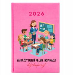 FunnyCase Naptár Rózsaszín A5 2026 Ajándék Tanárnak Köszönjük, Minden Napért (Kalendarz Różowy Dziękujemy, Za Każdy Dzień)