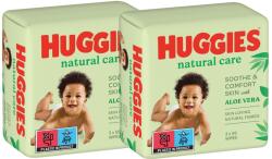 Huggies Natural Care Nedves Törlőkendő, 6x56db, aloe Vera, E-vitamin (8594196031594)