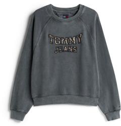 Tommy Hilfiger Блуза Tommy Jeans Women's Leopard Print Cotton Relaxed Fit Crew Sweatshirt - Black
