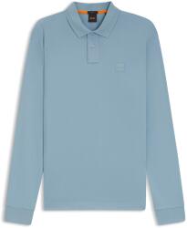 Boss Блуза с яка Boss Mens BOSS ORANGE Passerby Premium Cotton Long Sleeve Polo Shirt with Logo Detail - Light Blue 451