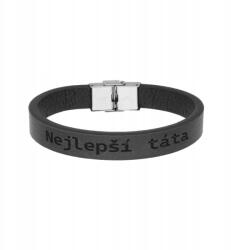  Férfi bőr karkötő fekete "Legjobb Apa (8594223294176)