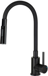 Luno NERO mosogató csaptelep flexibilis kifolyóval (BOC_N74M)