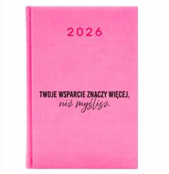 FunnyCase Naptár 2026 Rózsaszín Ajándék Tanárnak A Támogatásod Több (Kalendarz Różowy Twoje Wsparcie Znaczy Więcej)