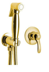 KIRKÉ falba süllyesztett csaptelep, bidézuhannyal, gégecsővel, arany (KI41Z-01)