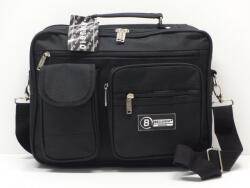 Bellugio Férfi válltáska: fekete vászon, 2 rekeszes (1101738)