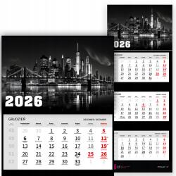  Háromrészes Naptár 2026 Fali Irodai Ajándék Stílus Divatos Dekoratív (KALENDARZ 2026 TRÓJDZIELNY STYL BIUROWY MODNY)