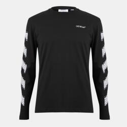 Off White Тениска Off White Men's Diag Skate Diagonal Graphic Long Sleeve T-Shirt - Black-White