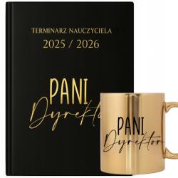 FunnyCase Bögre Szett Tanári Határidőnapló A5 2025/2026 Ajándék Igazgatónak (KALENDARZ 2025/2026 A5 dla Pani Dyrektor)