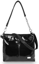  Zellia Női Válltáska Zvn25002 Fekete Lakk (82251802)