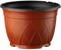  Desch Hanging basket függőcserép akasztóval, 19 cm (2, 4l) - terrakotta / szürke (190535320351-2)