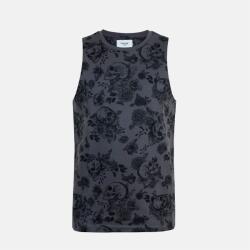 Firetrap Men's All Over Print Muscle Vest - Charcoal