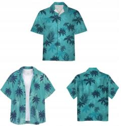  Stílusos, Divatos, Férfi Hawaii Pálmamintás Rövid Ujjú Ing Rm (zwp9954)