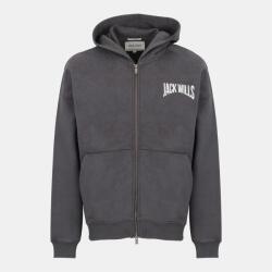 Jack Wills Суичър Jack Wills Men's Graphic Cotton Long Sleeve Oversized Fit Zip Hoodie - Forged Iron