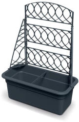 Prosperplast Bloma balkonláda növényfutóval, 60 cm - kőszürke (DBLO600-S433)