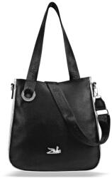  Zellia Női Válltáska 23068 Fekete-Ezüst (61922488)