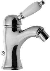 KIRKÉ bidécsaptelep, automata leeresztővel, fehér kerámia karral, króm (KI03BC)