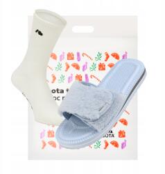 Kubota Ajándék Szett Női Papucs Kubota Tépőzáras Szőrme Kék 37 Zokni (K25MP-100-001-13-Z-037)