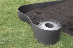  Ágyásszegély - Etik rugalmas műanyag, antracit 15 cm x10 m