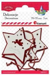 Titanum Karácsonyi Dekoráció Filc Fa Csillag 3DB (5907437723302)