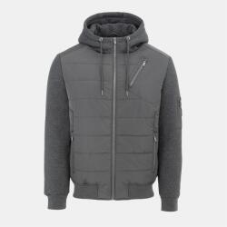 Firetrap Поларено яке Firetrap Mens Fleece Hooded Long Sleeve Hybrid Jacket - Charcoal