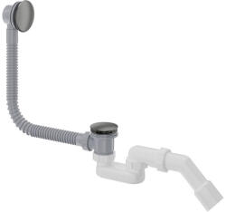  Prizma kádszifon túlfolyóval, titán klik-klakk leeresztővel (NHC_D57B)