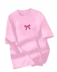 Shein Rózsaszín Női Póló Masnis Mintával M 1HE