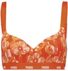 PUMA Women's Print Low Impact Sports Bra - Flame Orange