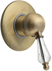 KIRKÉ falba süllyesztett csaptelep, 1-irányú váltóval, kristály karral, bronz (KI41KB)