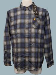 Brave Soul kockás férfi ing (sötétkék-szürke) (XL méret)