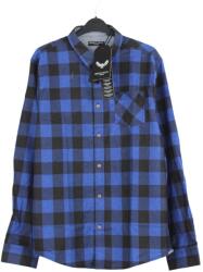 Brave Soul kockás férfi ing (kék-fekete) (L méret)