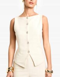 Boohoo Bézs Egyenes Illeszkedő Sima Mellény Klasszikus Gombok Boohoo 36