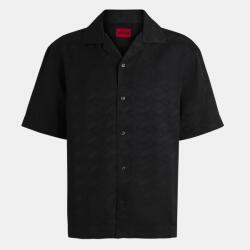 HUGO BOSS Men's Espino Short-Sleeve Patterned Shirt - Black 001