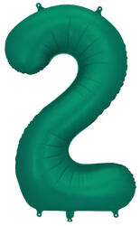 PartyDeco S. r. o 2. szám, fólia lufi, 86 cm, üveg zöld