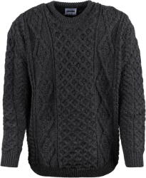 Vlnka Férfi kerek nyakú gyapjúpulóver, sötétszürke ruházat méretei XXL