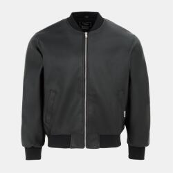 Firetrap Яке Firetrap Men's PU Quilt Faux Leather Funnel Neck Bomber Jacket - Black